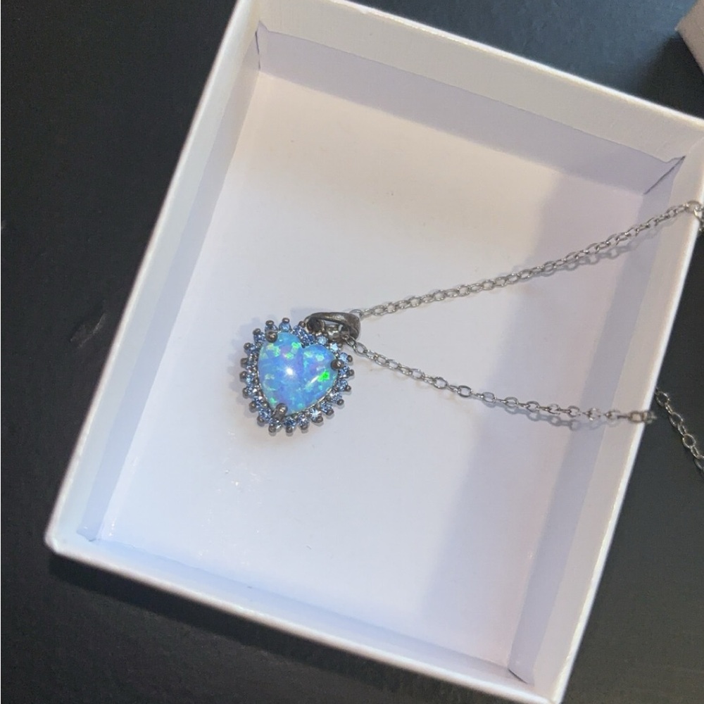 Opal Heart Necklace